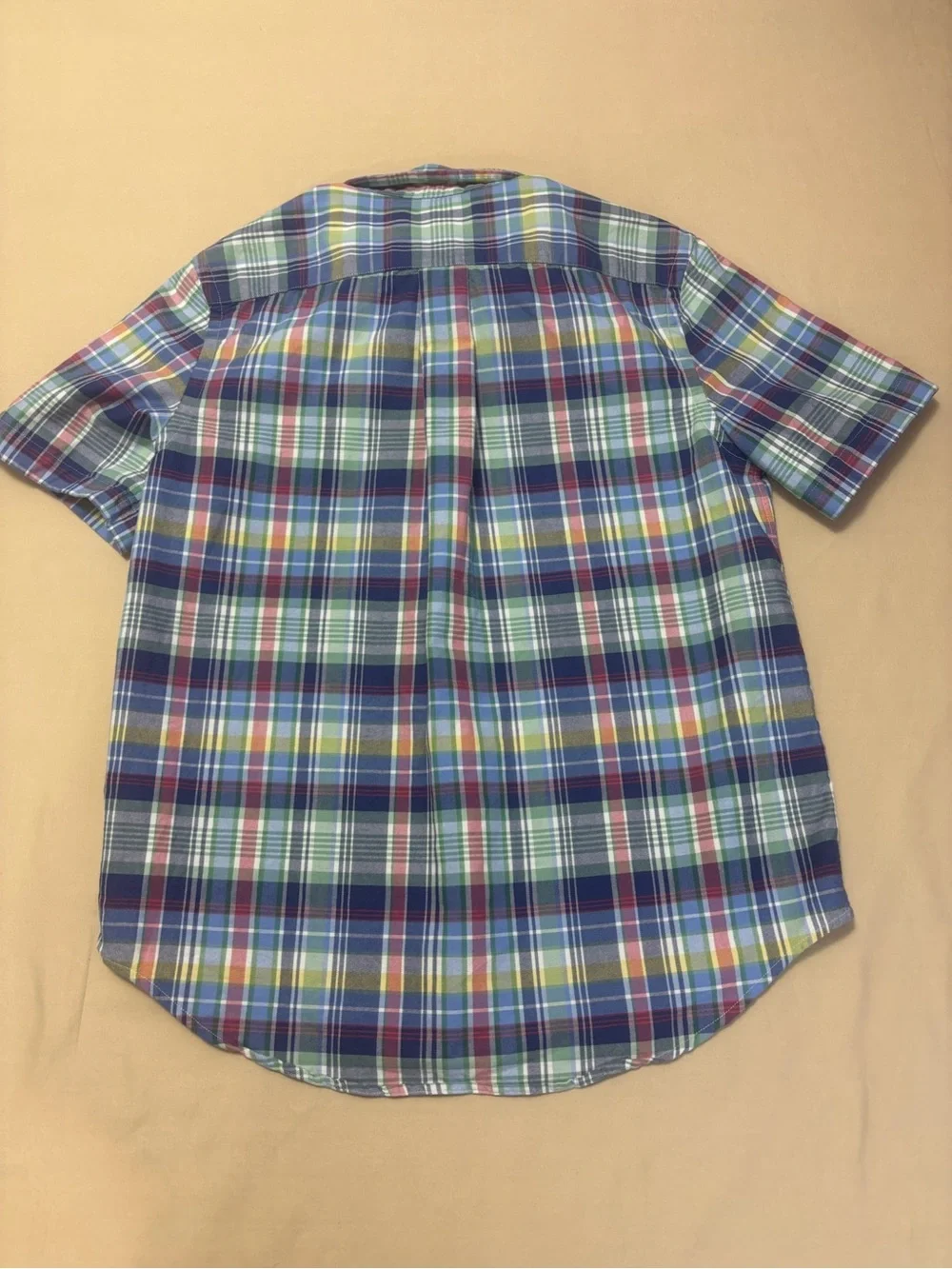 Polo Ralph Lauren Multicolor Plaid Short-Sleeve Button-Down Shirt Size Large